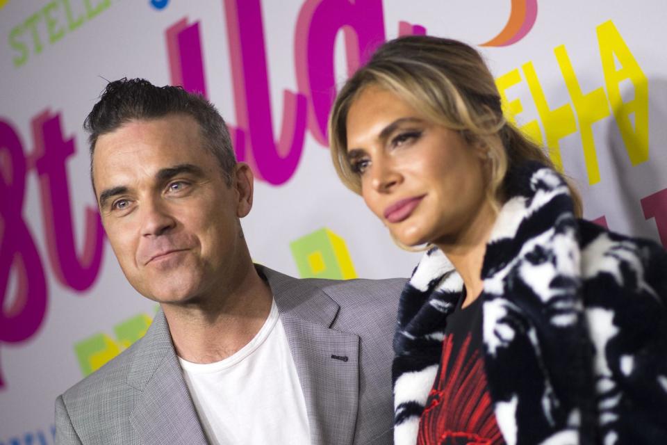 Singer Robbie Williams and actress Ayda Field: AFP/Getty Images