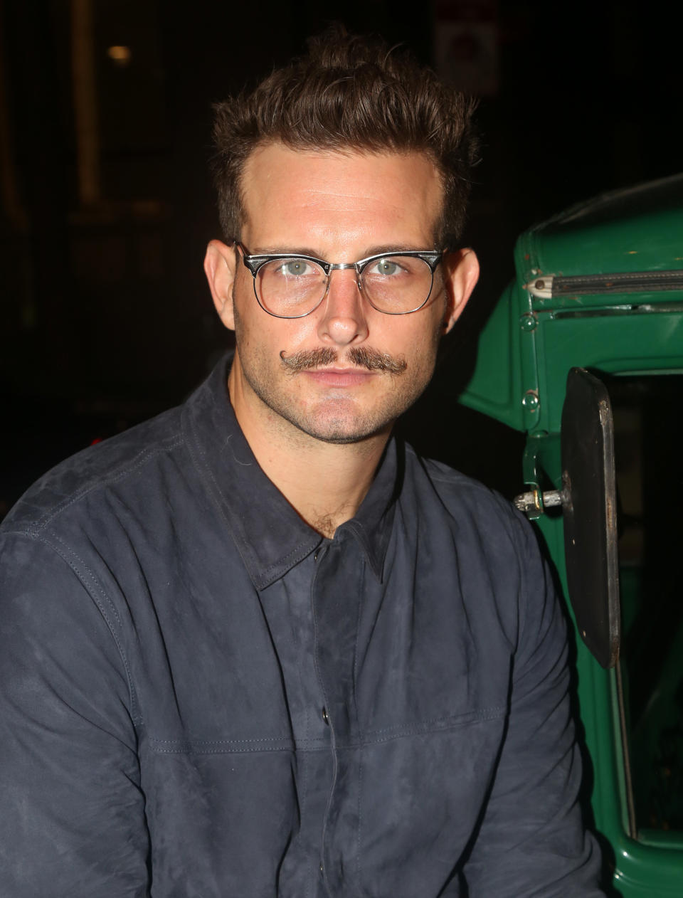 Nico Tortorella poses at the Re-Opening Night of "Girl From The North Country" on Broadway