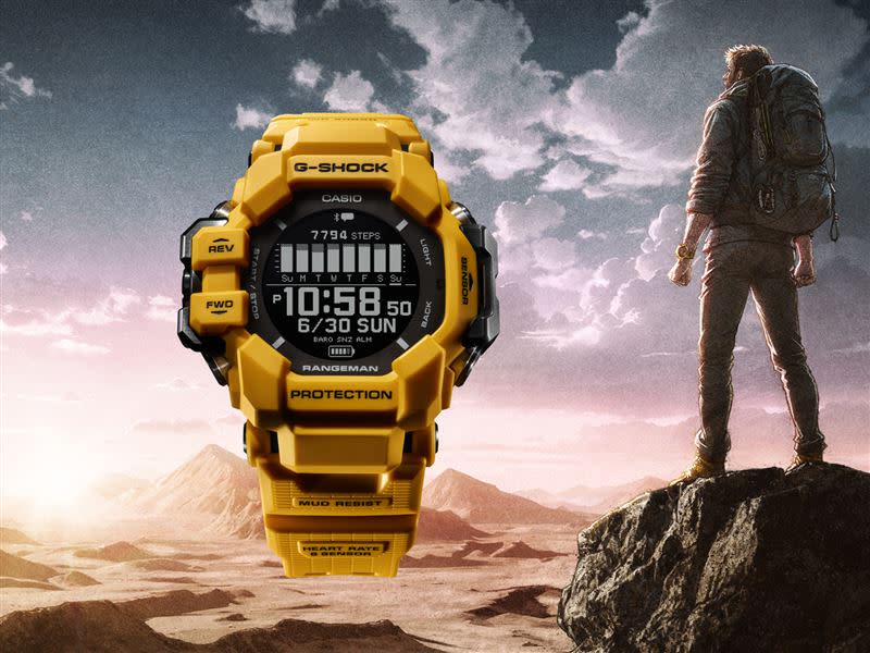 G-SHOCK RANGEMAN全新錶款GPR-H1000搭載6大感應器與GPS功能建議售價為NT$17,000。（圖／品牌業者提供）