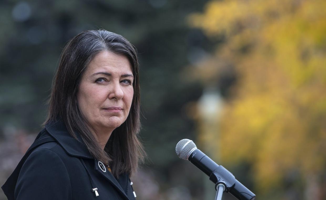 Alberta Premier Danielle Smith appears at a news conference in Edmonton in October 2022. THE CANADIAN PRESS/Jason Franson