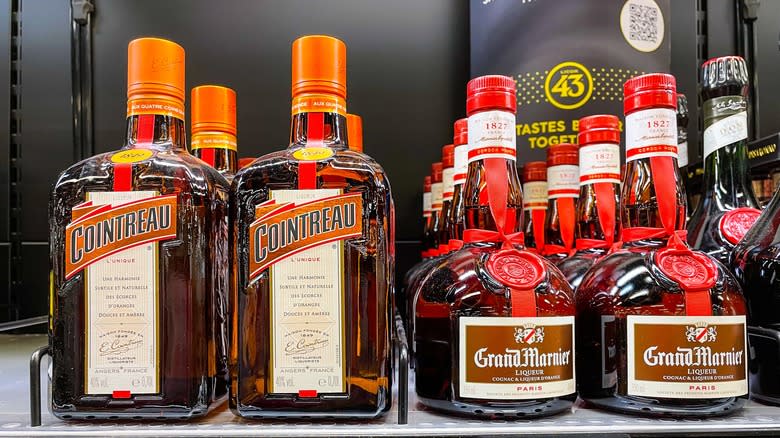 Bottles of Cointreau and Grand Marnier