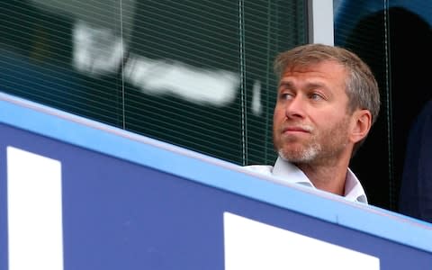 Abramovich at Chelsea at the start of the season - Credit: Phil Cole