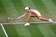 Tennis - WTA Premier - Aegon Classic - Edgbaston Priory Club, Birmingham, Britain - June 25, 2017 Australia's Ashleigh Barty in action during the final against Czech Republic's Petra Kvitova Action Images via Reuters/Peter Cziborra