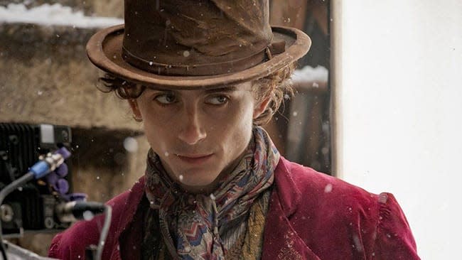 Timothee Chalamet as Willy Wonka