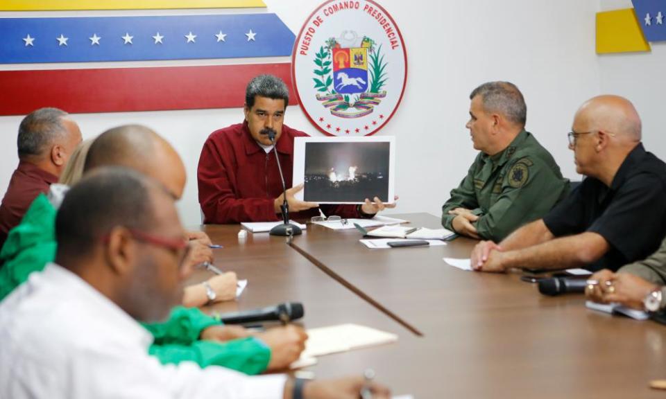 President Nicolás Maduro speaks during a meeting on the energy crisis with members of the government in Caracas on Tuesday.