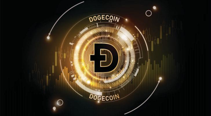 Concept art for Dogecoin (DOGE).