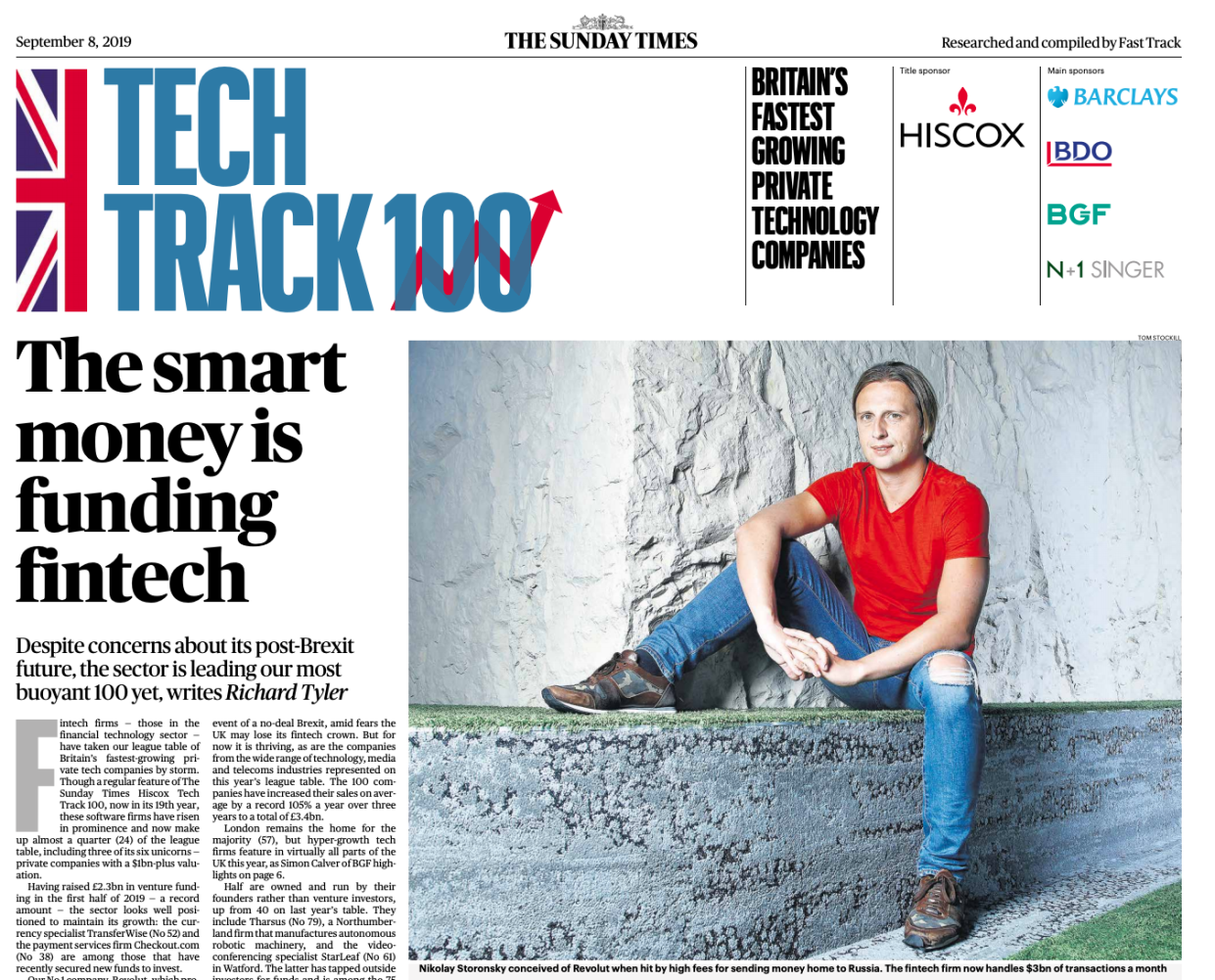 Sunday Times Hiscox Tech Track 100