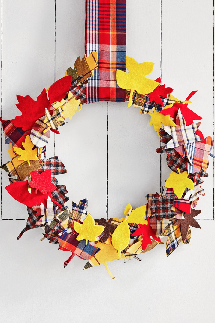 Plaid Fall Wreath