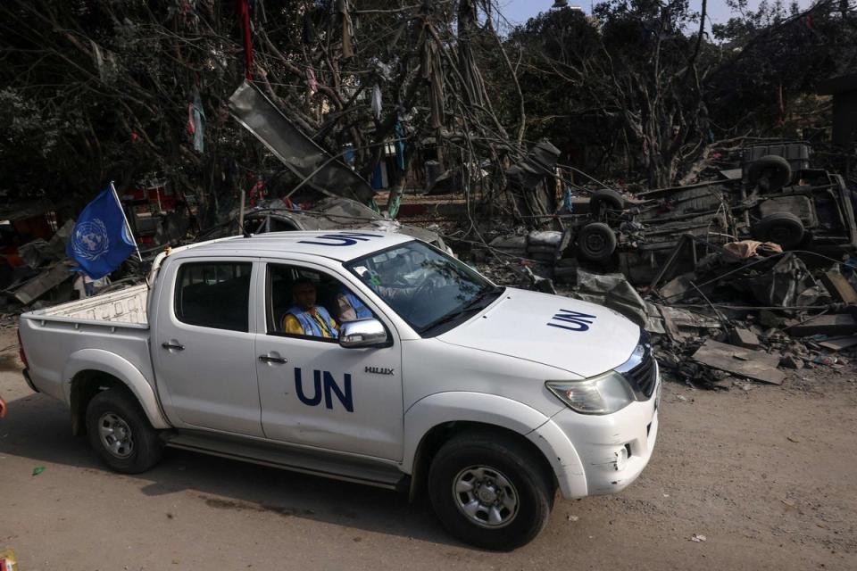 A UN truck in Rafah, southern Gaza (AFP via Getty Images)