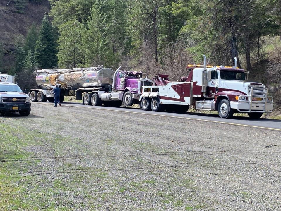 The truck was carrying 102,000 fish at the time of the accident (US Fish and Wildlife Service)