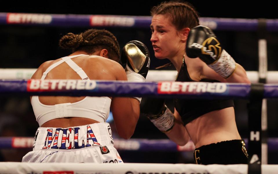 Katie Taylor tries to find a way through - MARK ROBINSON