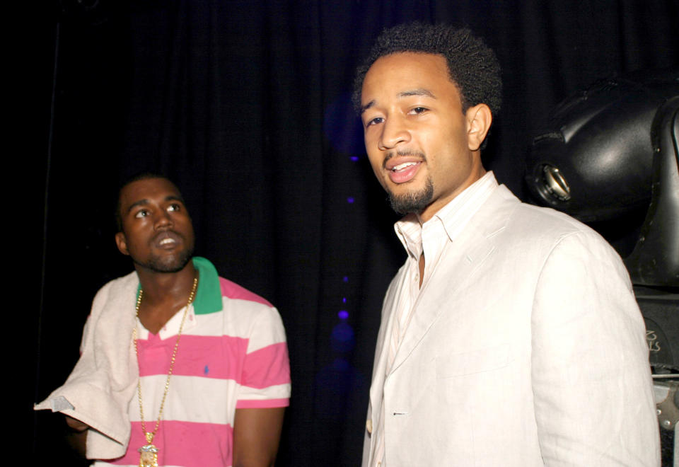 Kanye West and John Legend in 2004. (Photo: Johnny Nunez/WireImage)