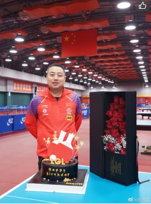 劉國梁生涯成績輝煌，是中國傳奇桌球選手。（圖／翻攝自微博）