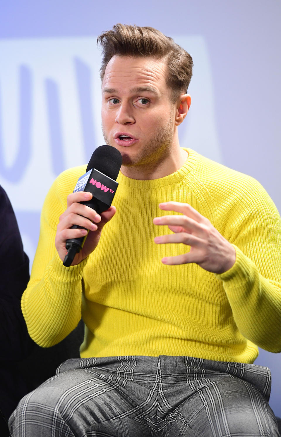 Olly Murs speaking at a BUILD event in London. (PA)