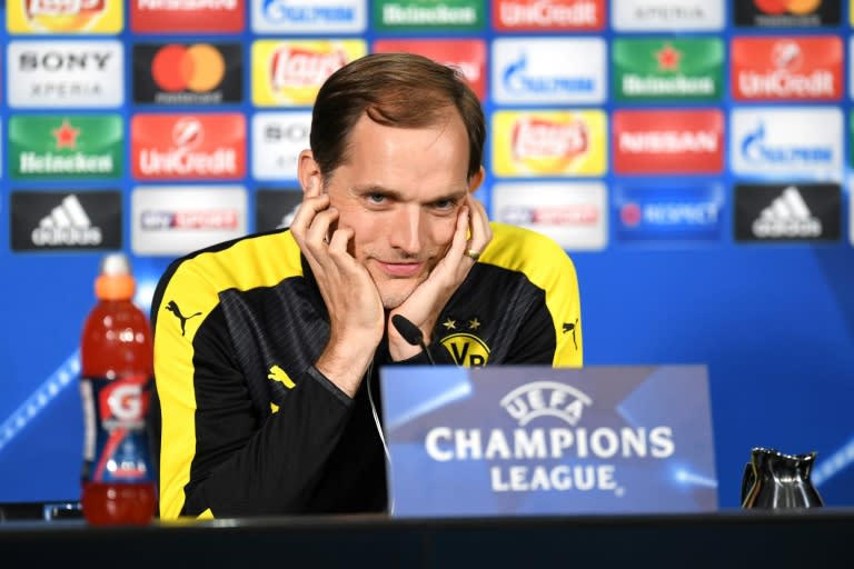 Dortmund's head coach Thomas Tuchel attends a press conference in Dortmund, western Germany on April 10, 2017 on the eve of their Champions League football match between against AS Monaco