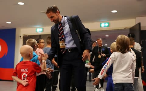 Gareth Southgate arrives at Wembley ahead of the game - Credit: Getty images