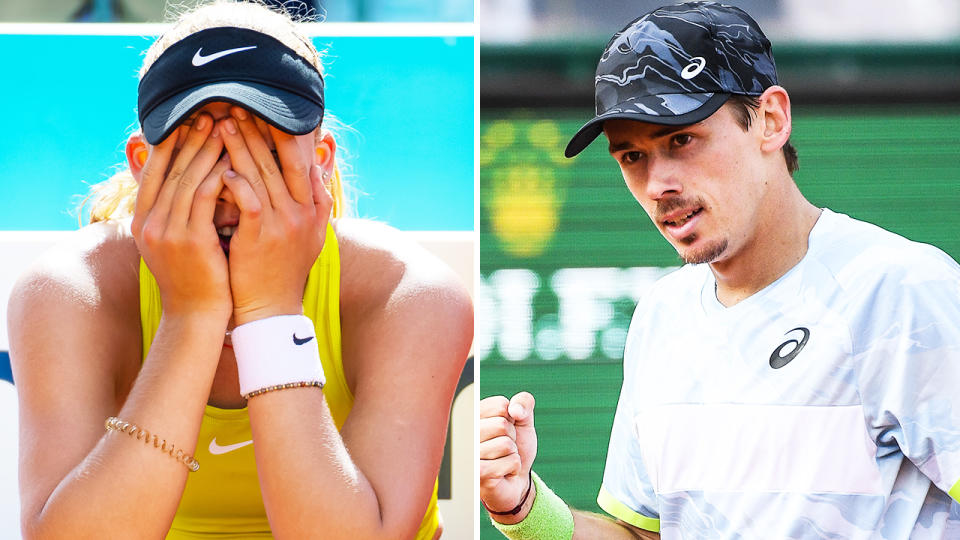 Alex de Minaur and Mirra Andreeva, pictured here at the Madrid Open.