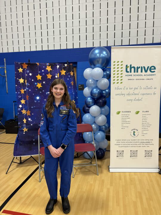 Fiona Hull was acknowledged during the special ceremony, wearing her space jumpsuit, further showing her aspiration to one day be up space.