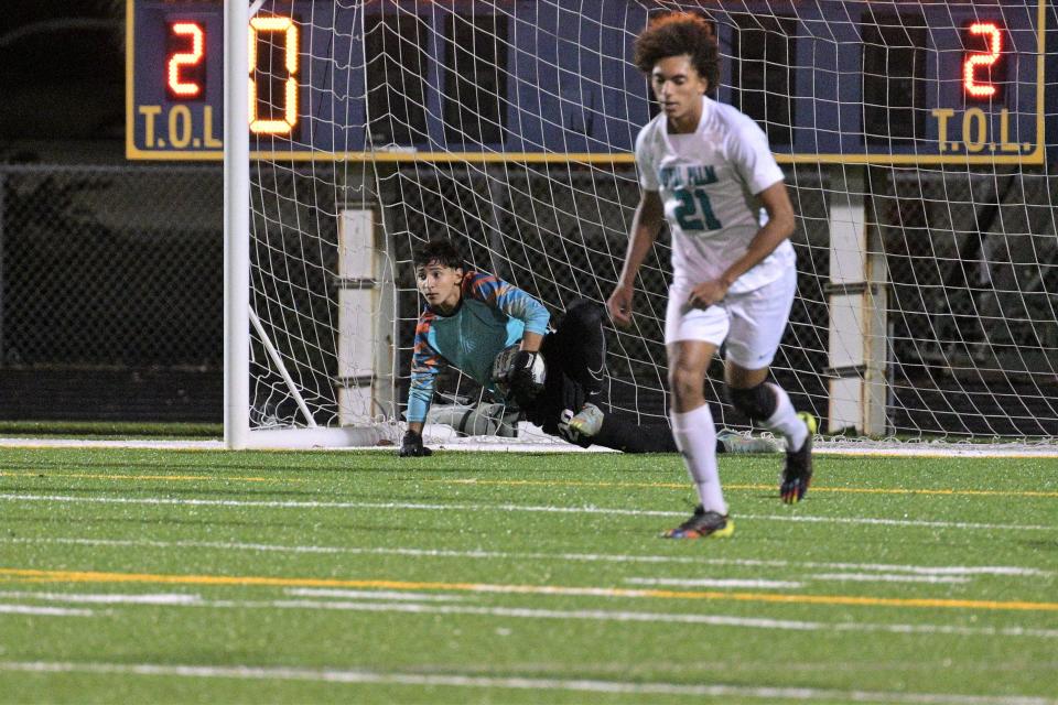 Boca Raton boys soccer defeated Royal Palm Beach 2-0 in a region quarterfinal matchup on Feb. 8, 2023 in Boca Raton.