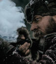 <p>Filmed in excruciating subzero temperatures, Tom Hardy (as John Fitzgerald, pictured) and Leonardo DiCaprio — along with the rest of the cast and crew — endured extreme conditions during the prolonged shoot. ‘The Revenant’ was filmed mostly in the outdoors of Canada and finished in the snowy slopes of Argentina. <br></p>