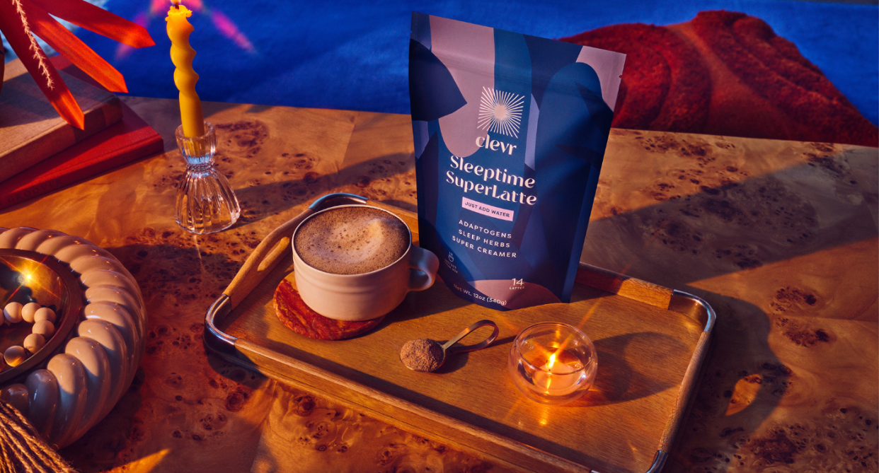 The Sleeptime SuperLatte is the latest flavour from Oprah's favourite latte brand. Image courtesy of Clevr Blends.