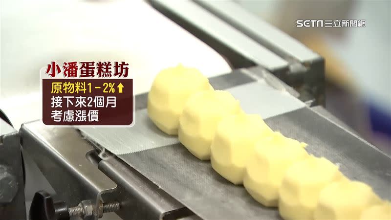 小潘鳳梨酥因為原物料上漲1-2％，未來會再觀察是否漲價。