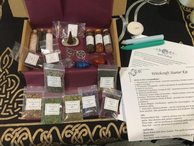 Witchcraft Supplies,Upgraded Wiccan Supplies and Tools for Altars  Beginner,Dried Herbs for Witchcraft with Ceramic Incense Burner,Witch Herbs  Kit for