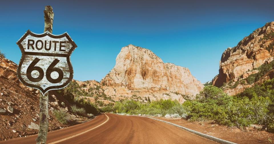 Follow the signs coast to coast down the 2,400 mile Route 66 (Getty Images/iStockphoto)