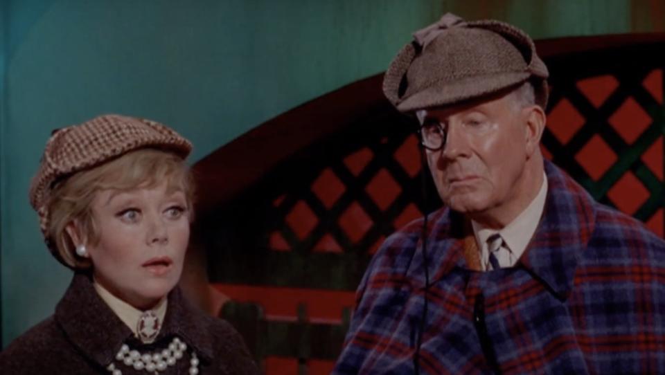 Johns as Lady Penelope Peasoup and Rudy Vallée as Lord Marmaduke Ffogg in <em>Batman</em> (1967)