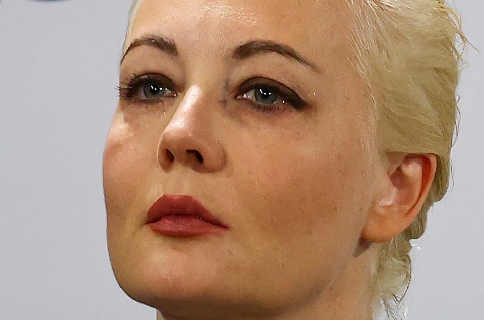 Navalny’s wife, Yulia Navalnaya, accused Putin of mocking Christianity by trying to force her husband’s mother to agree to a secret funeral (AP)