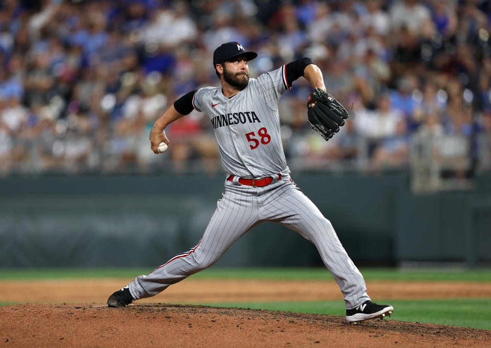 在交易截止日前，雙城只用Jorge Lopez向馬林魚換來Dylan Floro。（MLB Photo by Jamie Squire/Getty Images）