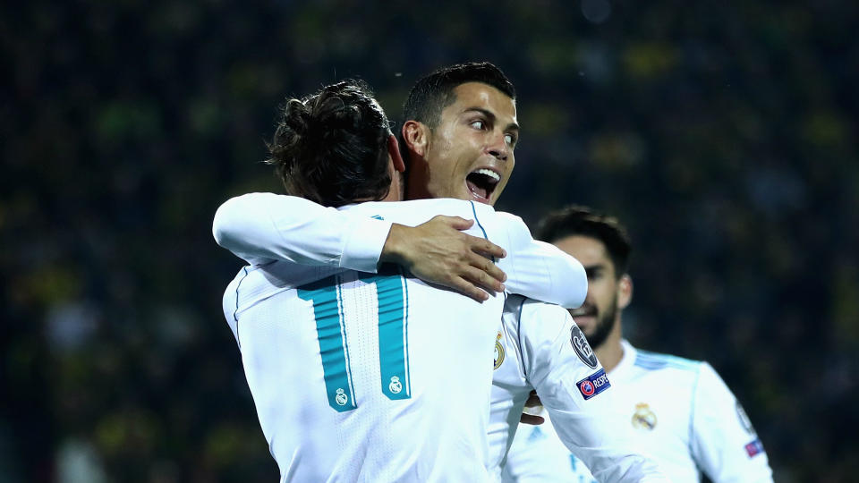 Cristiano Ronaldo and Gareth Bale had Real Madrid humming in the Champions League. (Goal.com)