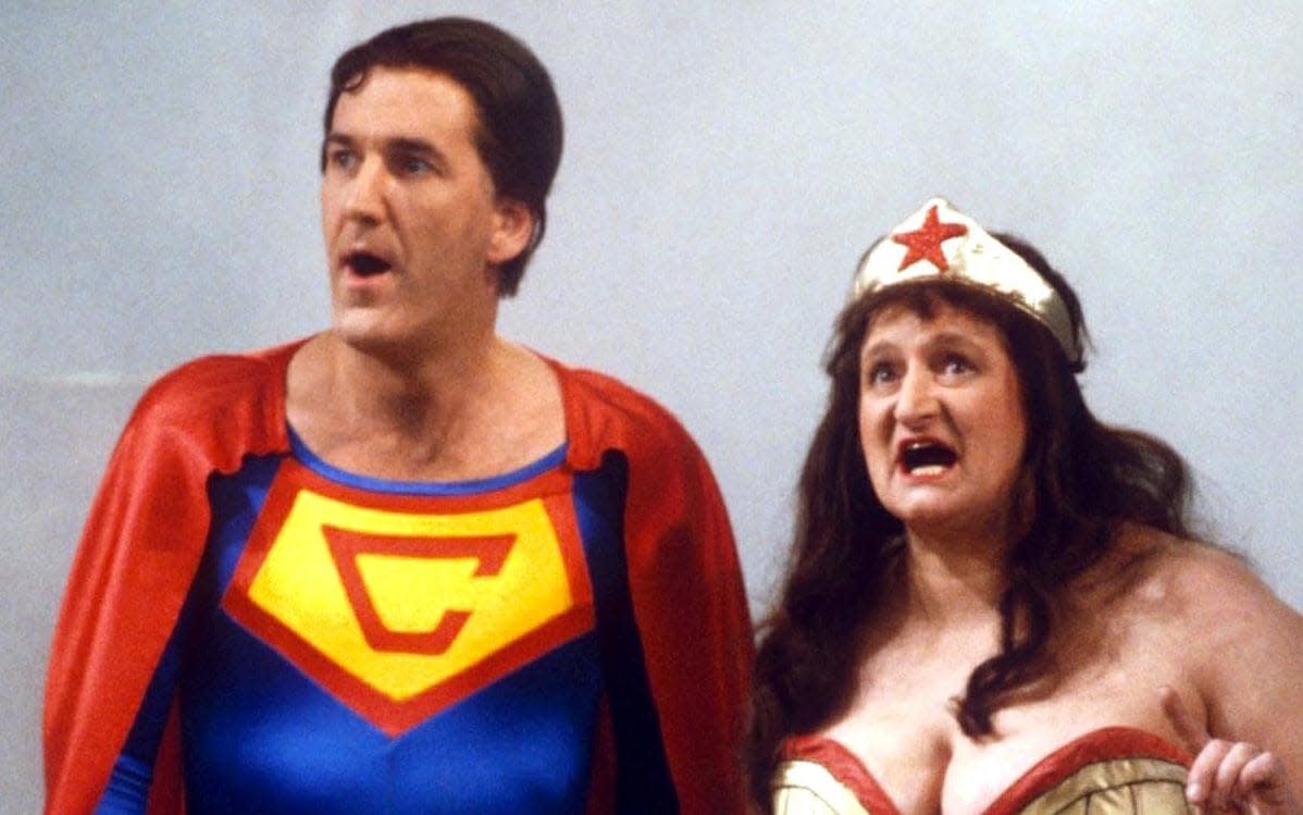 Bella Emberg starred with Russ Abbot as Blunderwoman  - ITV/REX/Shutterstock