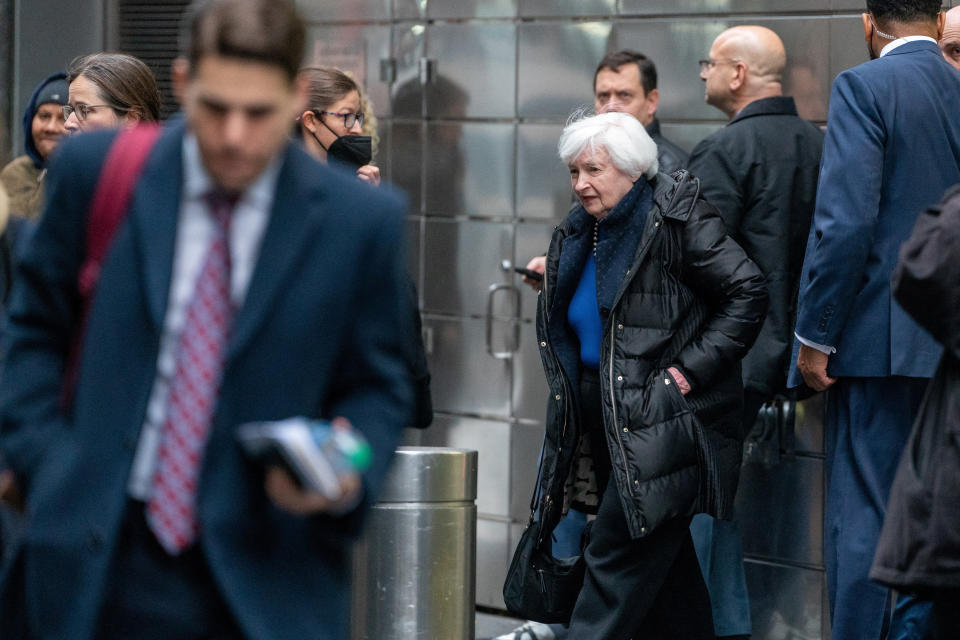 U.S. secretary of the treasury Janet L. Yellen attends the DealBook Summit in New York City, U.S., November 30, 2022. REUTERS/David 'Dee' Delgado