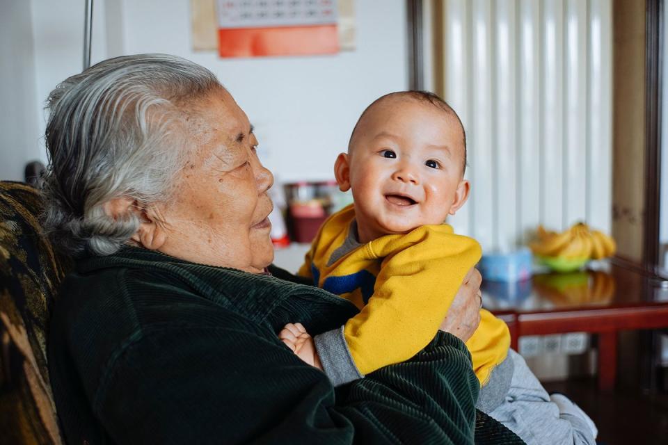 <p>If you spend time playing with and caring for a grandchild, you’re 37% more likely to survive than those who do not care for their grandchildren, according to analysis of the <a class="link " href="http://www.sciencedirect.com/science/article/pii/S1090513816300721" rel="nofollow noopener" target="_blank" data-ylk="slk:Berlin Aging Study;elm:context_link;itc:0;sec:content-canvas">Berlin Aging Study</a>. Don’t have grandchildren? Don’t worry. Even study volunteers who cared for others outside of their family through charity work lived an average of 3 years longer than those who did not care for anyone. </p>