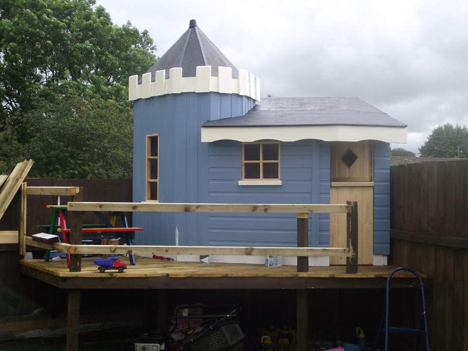 <b>Plant Pot Towers </b><br><br> As well as the tower, this shed comes with solar-generated lighting, space for dining and, oddly, an ironing area.