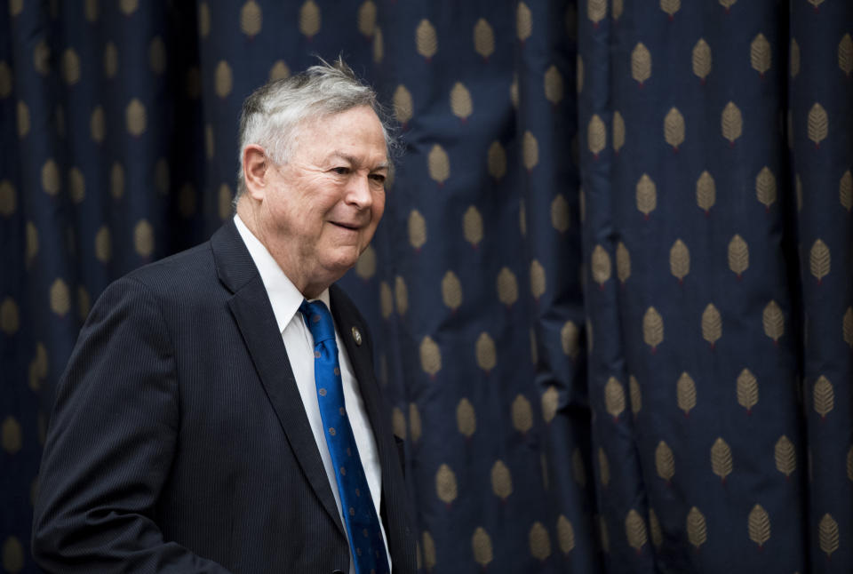 Rep. Dana Rohrabacher is one Republican who stands to benefit from a crowded field of Democratic challengers who could split the June 5 primary vote in his district. (Bill Clark via Getty Images)