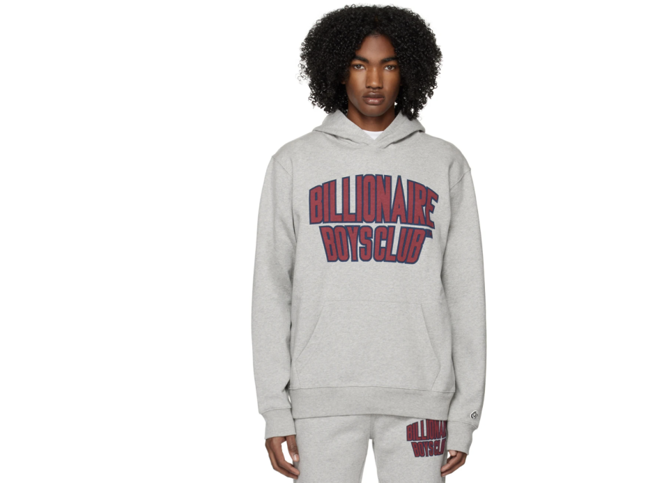 Billionaire Boys Club Gray Campus Hoodie. (PHOTO: SSense)