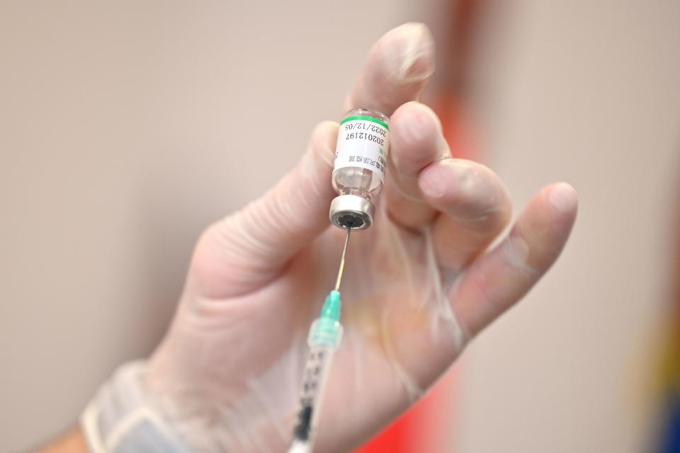 A medical staff prepares a dose of the Chinese-made Sinopharm vaccine to vaccinate Serbian Health Minister at the virology institute in Belgrade on January 19, 2021. - Serbia launched  a mass Covid-19 vaccination campaign and became the first European country to use Chinese-made Sinopharm vaccine, given to the country's health minister first. Serbia received on January 16, 2021 one million doses of the Sinopharm vaccine. (Photo by Andrej ISAKOVIC / AFP) (Photo by ANDREJ ISAKOVIC/AFP via Getty Images)