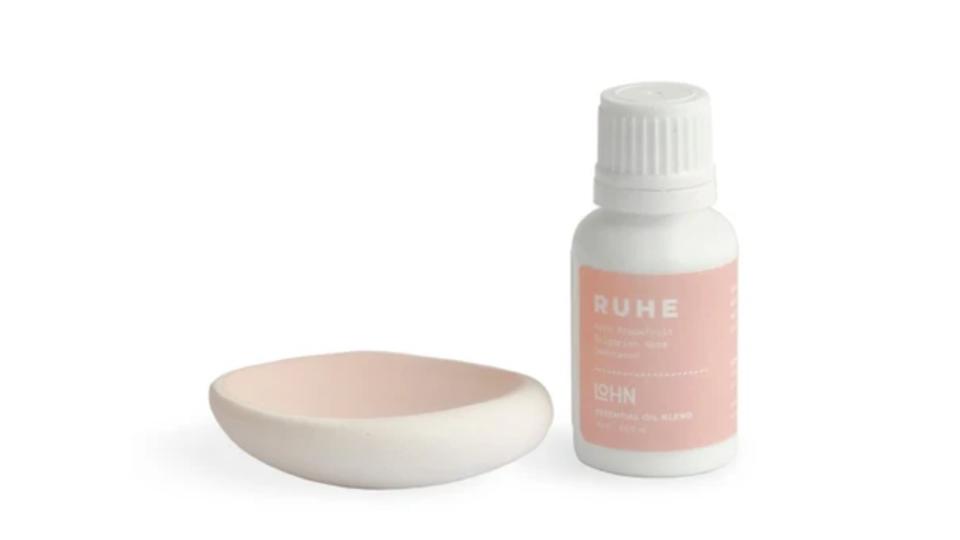 Essential Oil Blend & Scent Pebble Set, $46. (Image via LOHN)