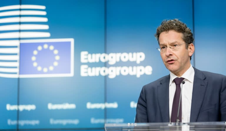 Eurogroup President Jeroen Dijsselbloem addresses a press conference at the European Council headquarters in Brussels on February 11, 2016