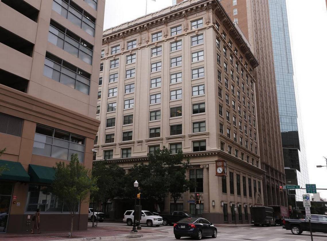 The Bob R. Simpson Building on the corner of West Seventh and Houston streets in downtown Fort Worth.