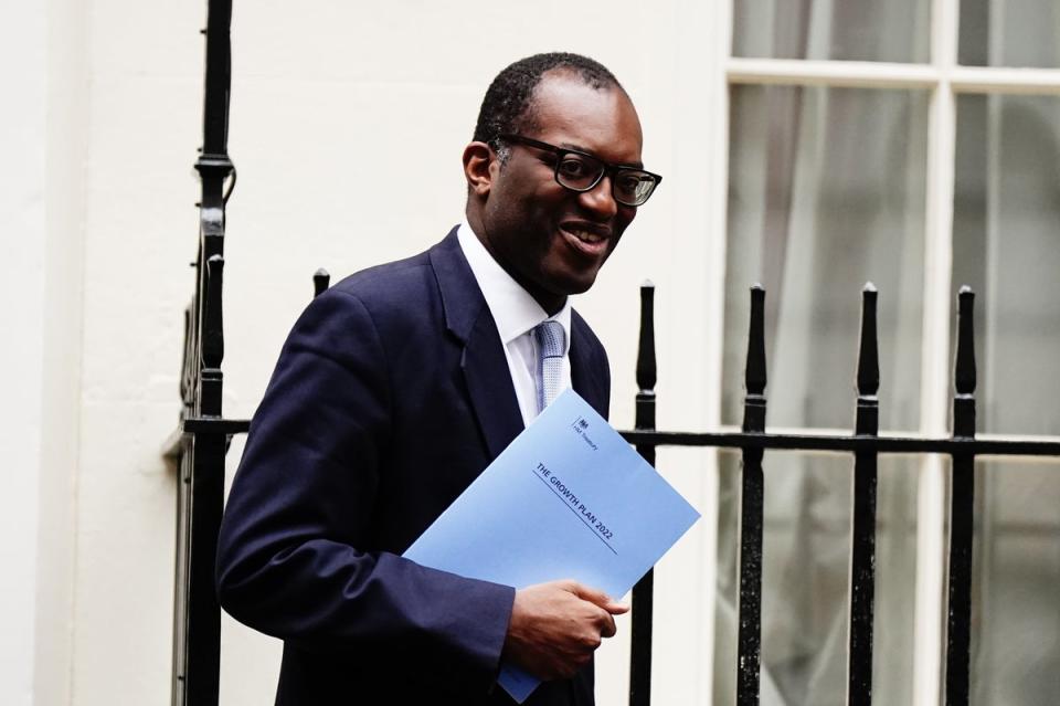 Chancellor of the Exchequer Kwasi Kwarteng leaves 11 Downing Street (Aaron Chown/PA) (PA Wire)