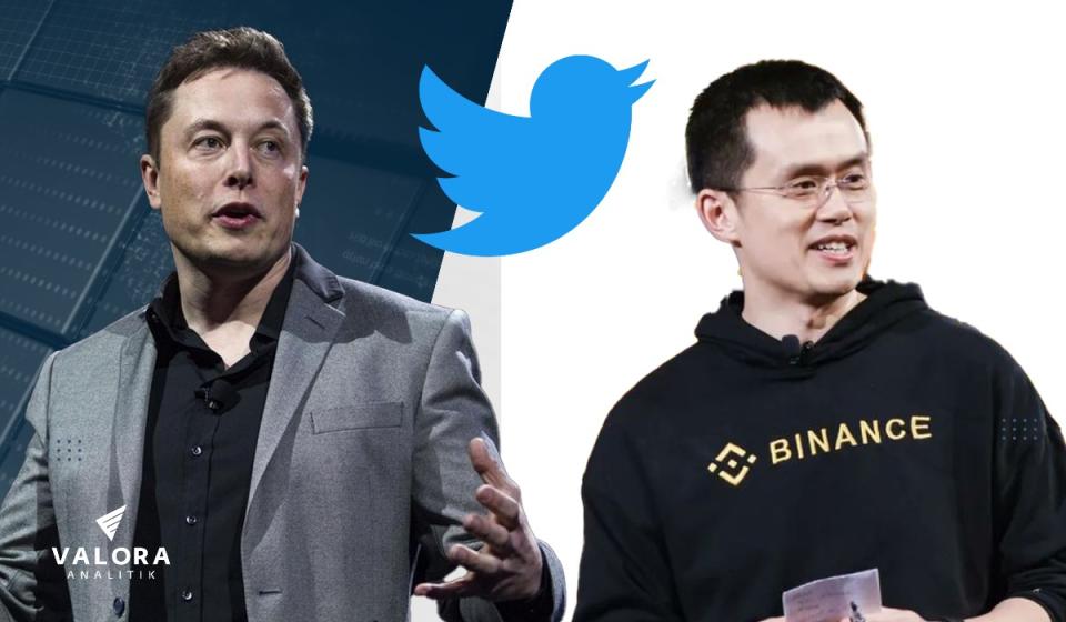 Elon Musk y Changpeng Zhao, conocido como CZ, fundador y CEO de Binance. Foto: Wikipedia/Twitter @cz_binance