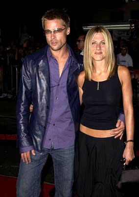 Brad Pitt and Jennifer Aniston at the Westwood premiere of Warner Brothers' Rock Star