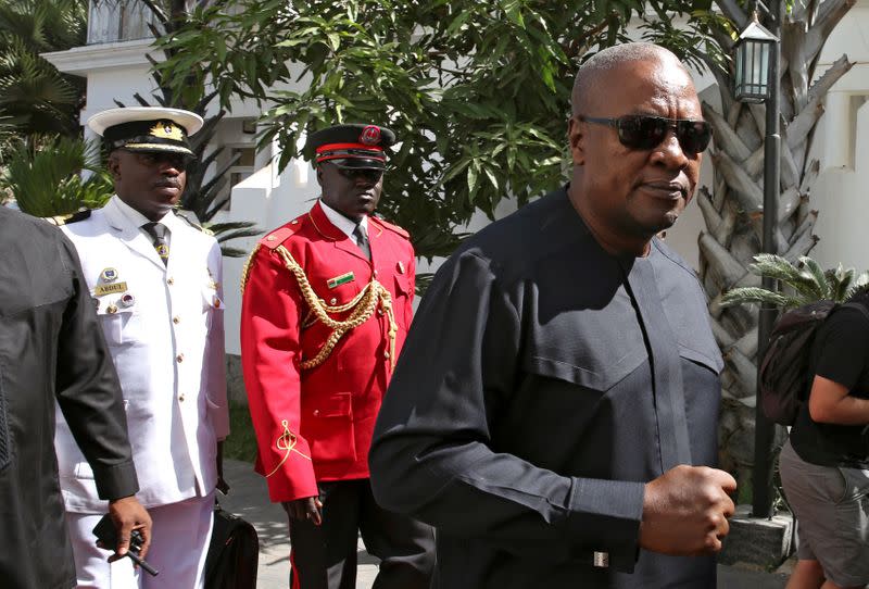 FILE PHOTO: Sierra Leone President Ernest Bai Koroma is seen on arrival for a visit in Banjul, Gambia