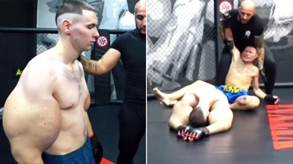 Kirill Tereshin, pictured here suffering a humiliating MMA loss.