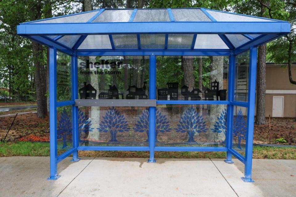 “Our goal was not to make something about us as artists, but to involve community images and words in this public art project,” Tom Stanley said of the HIdden Valley public art bus shelter project. “We wanted to do something for the community.”