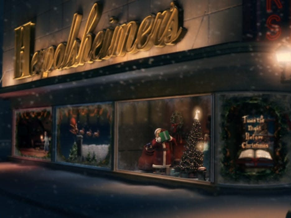 department store in polar express