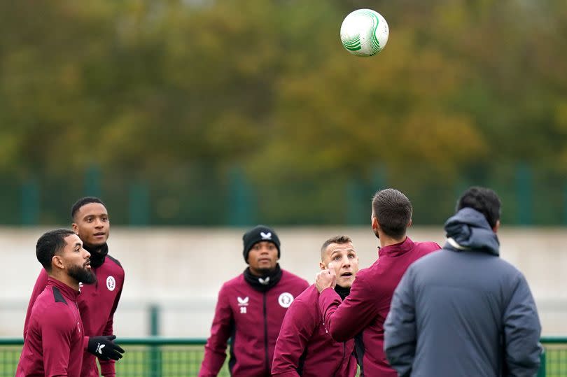 Aston Villa attempt to overcome a two-goal deficit in Greece